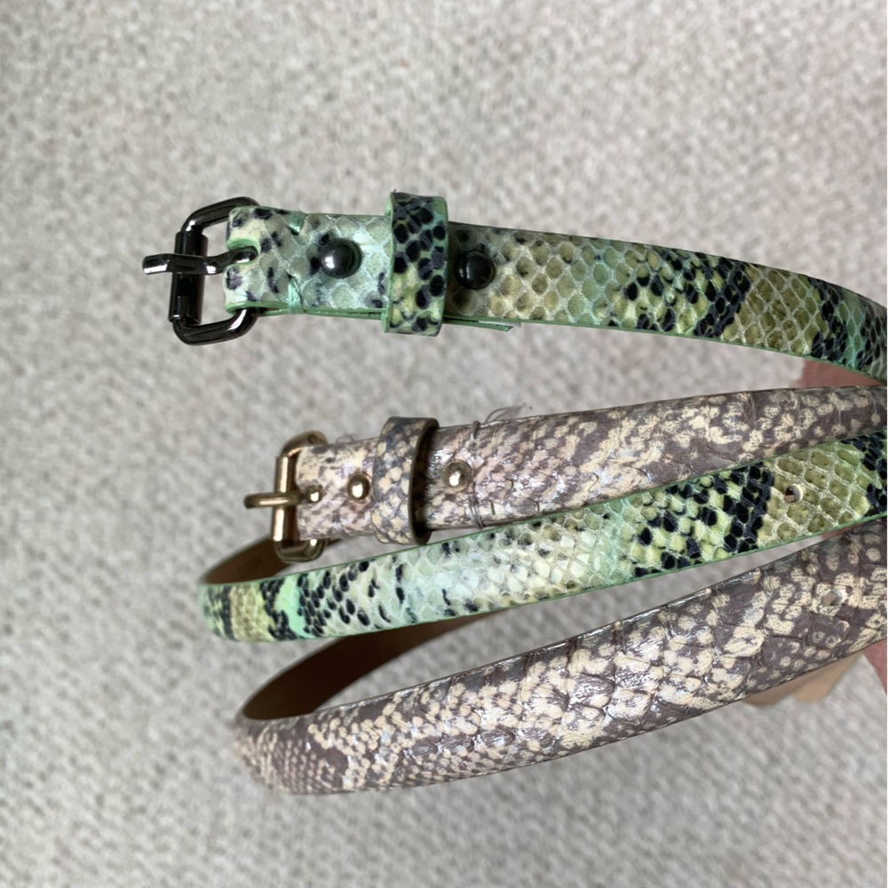 Thin leather belts, 26”, size M